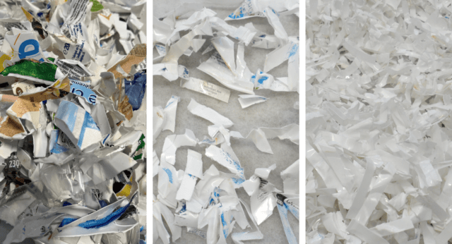 Stadien der Flakes im rPP-Realcycle Projekt