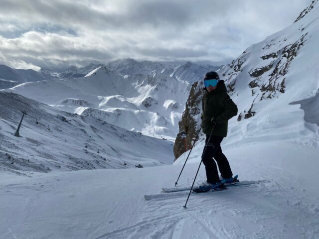 Luca Birchler beim Skifahren